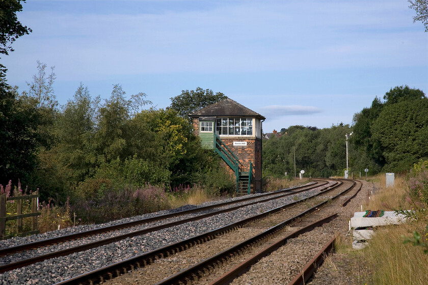 Bardon Mill signal box (NE, 1874) 
 Dating from 1874 Bardon Hill signal box is recognised as one of the earliest surviving NER Type N1 signal boxes still in existence and is Grade II listed. As is usual notice that the box is unmanned on the day of our visit with the block section switched out. 
 Keywords: Bardon Mill signal box 1874 North Eastern Railway