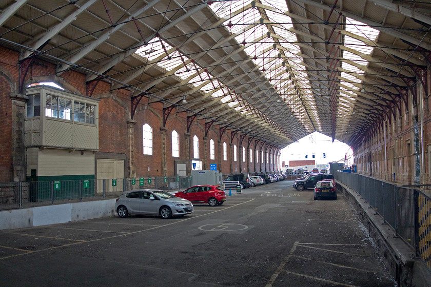 Brunel train shed, Bristol Temple Meads station 
 This is the first station to open in Bristol. It was designed by the famous Brunel to accommodate his broad gauge lines from London and was opened in 1841 for the GWR. It remained in use until 1965 when it was turned into the car park that is still in use today. As the structure is grade I listed, its future is secure but, let's hope that a better use can be made of it in the future. There is talk of it being used by the terminating IEPs whenever they are introduced . 
 Keywords: Brunel train shed Bristol Temple Meads station