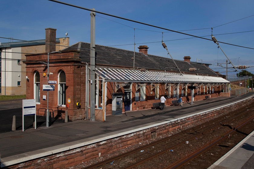 Saltcoats station 
 Saltcoats station building. This is the third location for the station, with this one opening in 1882. For many years, it was named Saltcoats Central. 
 Keywords: Saltcoats station building