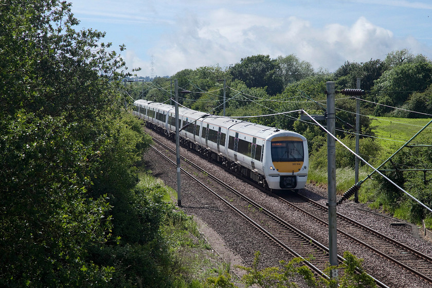 357314, CC 15.34 London Fenchurch Street-Shoeburyness (2B96, RT), Warley Hall Lane TQ606878 
 C2C operated 357314 forms the 15.34 Fenchurch Street to Shoeburyness working between West Hordon and Upminster. It's passing a particularly narrow and busy little bridge on Warley Hall lane. 
 Keywords: 357314 2B96 Warley Hall Lane TQ606878