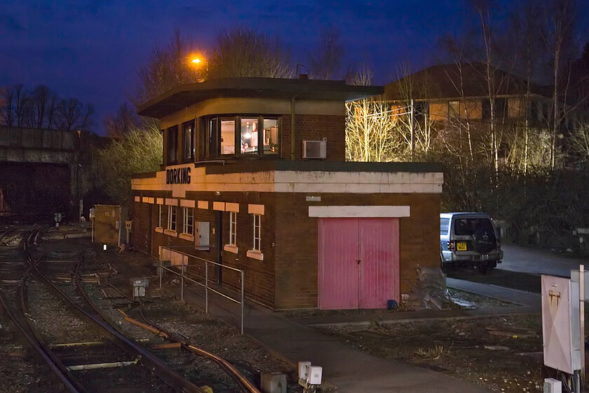 Dorking signal box (SR, 1938) 
 As part of the new modern age of railways back in the 1930s the Southern embarked on a huge re-building programme coinciding with their third rail DC electrification. Many new structures were built including Dorking (North) signal box seen here dating from 1938. It contained a forty-four lever frame but many are now out of use. I am not sure when the box is scheduled to be taken out of use but I am confident that it will remain intact as these 'Odeon' style boxes are usually subject to preservation legislation. 
 Keywords: Dorking signal box SR 1938