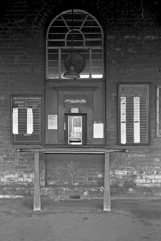 Ticket office, New Holland Town station 
 A head-on view of the ticket window at New Holland Town station taken on trusty FP4 black and white film is a little more atmospheric and characterful than the previous one, see.... https://www.ontheupfast.com/p/21936chg/30026575187/ticket-office-new-holland-town-station 
 Keywords: Ticket office New Holland Town station