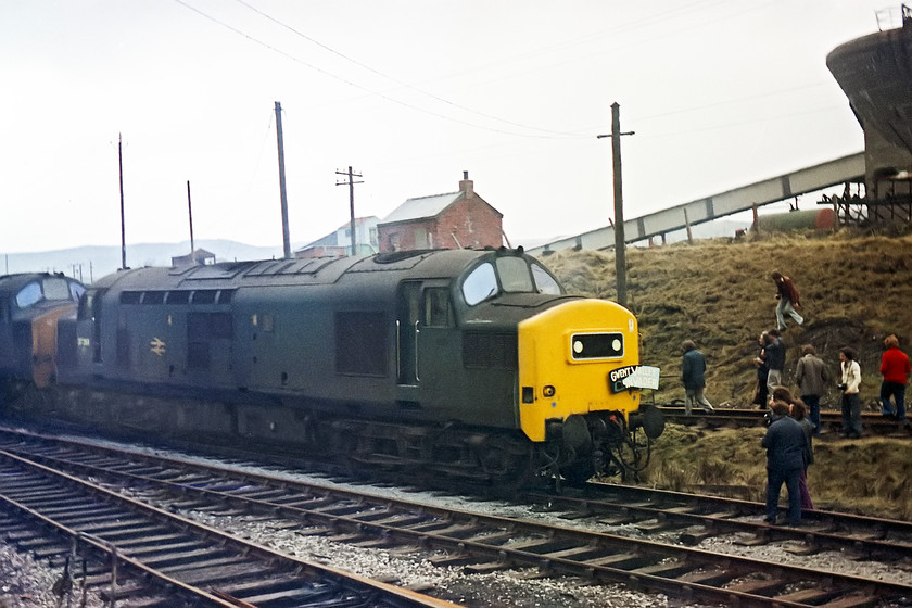 37233 & 37269, The Gwent Valley Invader, Crewe Blaenavon (1Z46), Blaenavon Colliery 
 This picture is taken deep in the colliery complex at Blaenavon. 37233 and 37269 have run round the stock and will soon be leaving to head gingerly back down the valley to Newport. Like most of South Wales' coal mines, Blaenavon mine was in decline with only two years left of limited production; closure came in February 1980 (Thanks to Thatcher and her stooge Ian McGregor). However, Blaenavon mine lives on as the superb Big Pit National Coal Museum that, when it opened in 1983, re-employed a number of the redundant mineworkers. The site is also home to the Pontypool and Blaenavon Railway. A truly impressive example of a place that seeks to preserves a hugely important part of our world-leading industrial heritage. 
 Keywords: 37233 37269 The Gwent Valley Invader, Crewe Blaenavon 1Z46 Blaenavon Colliery