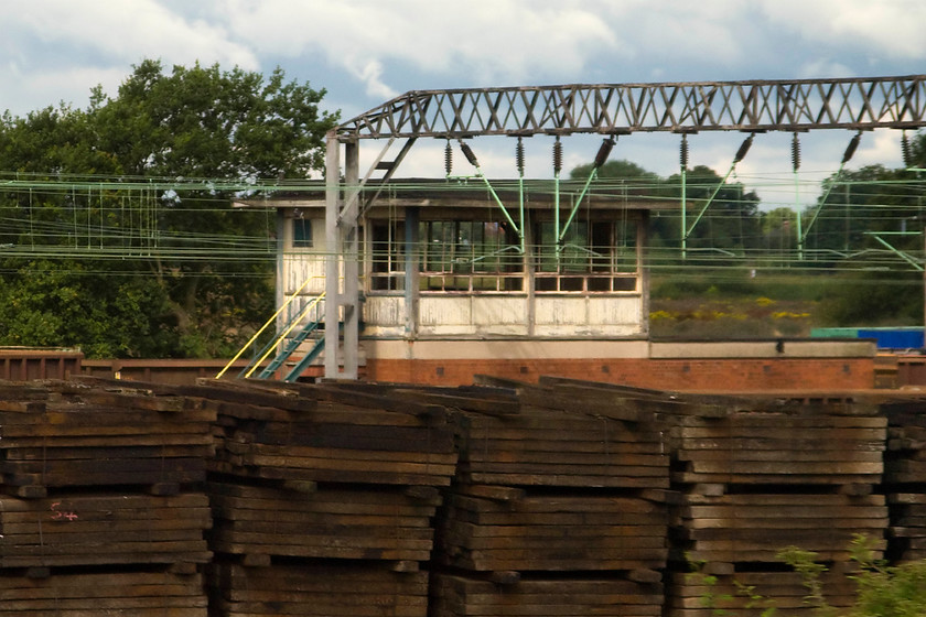 Crewe Sorting Sidings Middle Up signal box (BR, 1961) 
 If ever there was a prize for a signal box name, this one should win it! Crewe Sorting Sidings Middle Up signal box was opened in 1961 to control the through lines at the back of Basford Hall yard. However, by the late 1980s, the through lines were converted to sidings so the box was rendered redundant. It was closed on 22.10.89 and now lies derelict some twenty-six years later. It's a BR (London Midland) type 15 box that is the type that Hornby used to base their model on as used by many of us over the years. 
 Keywords: Crewe Sorting Sidings Middle Up signal box