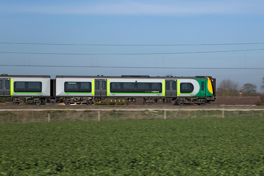 350130, LM 07.49 London Euston-Birmingham New Street, Milton Malsor SP740558 
 London Midlnd's 350130 passes Milton Malsor between Northampton and Roade working the 07.49 Euston to Birmingham service. The April light is often very crisp and this day is a perfect example of that but, whilst the sun was out there was a still a chilly nip in the air. 
 Keywords: 350130 07.49 London Euston-Birmingham New Street MIlton Malsor SP740558