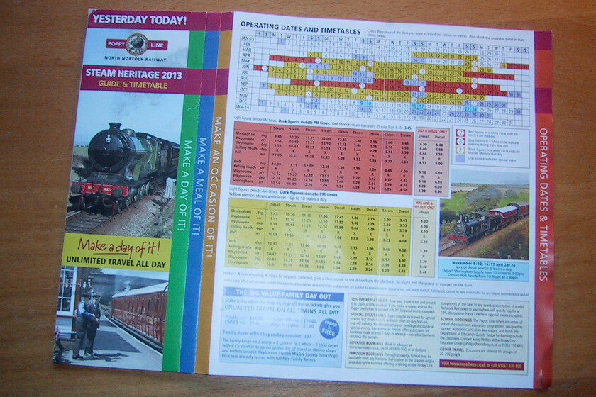 18. Guide & Timetable. The North Norfolk Railway 2013