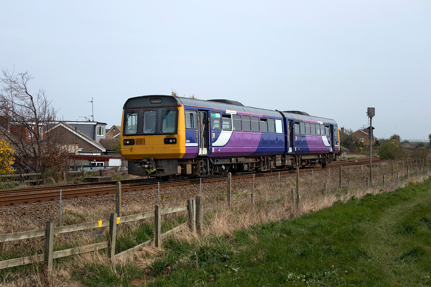 142015, NT 14.17 Saltburn-Darlington (2D33, RT), Long Beck 
 The 14.17 Saltburn to Darlington service approaches Long Beck formed by Pacer 142015. These 1980 units have always been associated with this line, with the end in sight for them at the end of this year, I am not at all sure what the people of Redcar and Cleveland will be travelling in come January 2020. 
 Keywords: 142015 14.17 Saltburn-Darlington 2D33 Long Beck