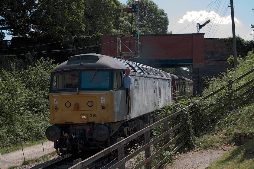 47205, 12.00 ex. Pitsford Fathers Day special, Pitsford station 
 Northampton and Lamport Railway's resident class 47 arrives into Pitsford station with one the Farther's Day specials. 47205 entered service in July 1965 as D1855, in 1994 it was renumbered 47395 only to return to 47205 again in 1995. It was withdrawn in 2004 and entered preservation. 
 Keywords: 47205 Pitsford station