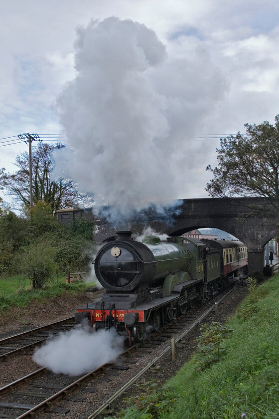 8572, 10.30 Sheringham-Holt, Weybourne 
 A second photograph of the 10.30 Sheringham to Holt NNR service as it gets away from Weybourne station. On a quiet Sunday morning, the peace and quiet of the Norfolk countryside around Kelling is often disturbed by the bark of a steam locomotive as it climbs the bank towards Holt; today will be no exception! 
 Keywords: 8572 10.30 Sheringham-Holt Weybourne B12 LNER