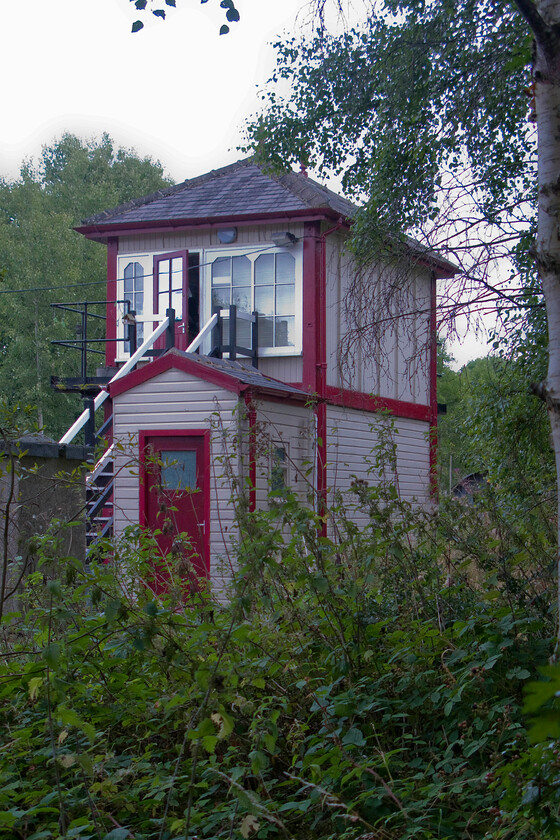 Howe & Co's Sidings signal box (Mid, 1916) 
 Some signal boxes are easy to find and to secure a photograph of some are not. This one, located between the Cumbrian villages of Cotehill and Cumwhinton, falls into the latter category being, firstly incredibly difficult to actually locate and secondly very tricky to get to with no direct access. Howe & Co's Sidings signal box is another example of a Midland 4A box built in 1916. It works Absolute Block to Low House Crossing box and Track Cuircit block to Carlisle and is the most northerly box on the Settle and Carlisle route. As its name suggests, it once controlled some sidings and short spur off the mainline into some sort of mine; local advice, please. 
 Keywords: Howe & Co's Sidings signal box Midland Railway