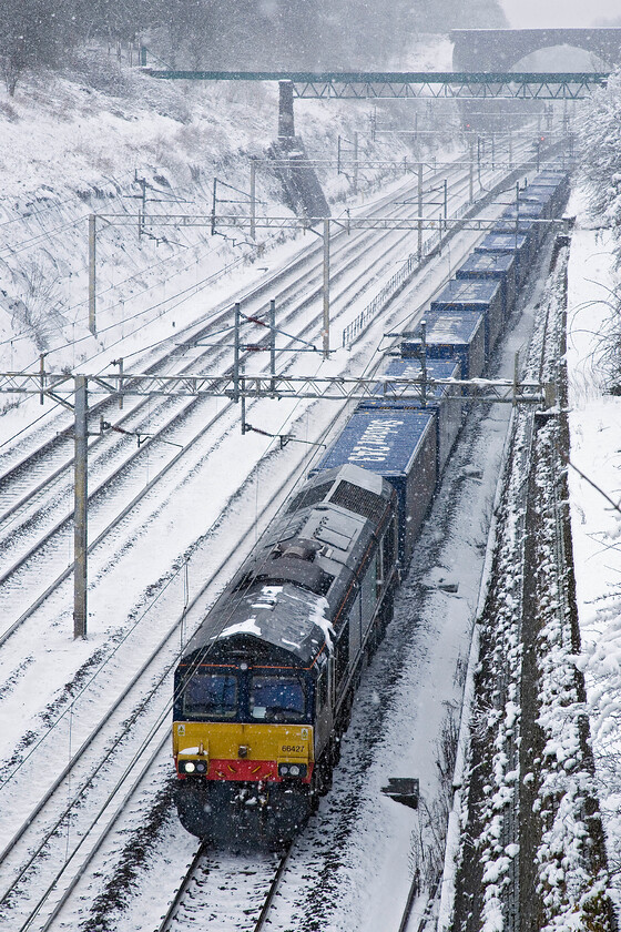 66427, 12.08 DIRFT-Tilbury (4L48), Roade cutting