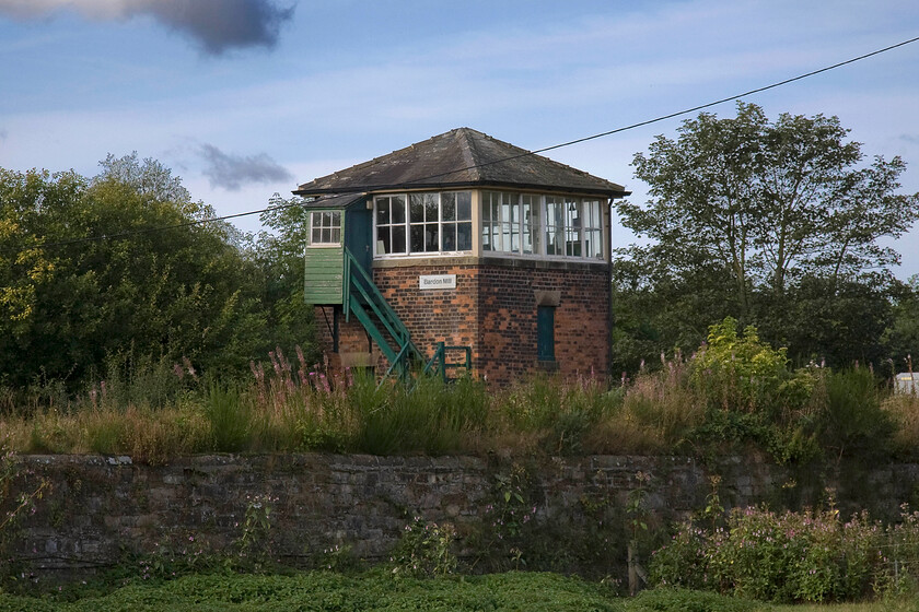 Bardon Mill signal box (NE, 1874) 
 Bardon Hill signal box is, in common with a number of early North Eastern boxes built to a symmetrical design and is a particularly early example. The box is switched out creating a relatively long block section between Low Row (to the west) and Heydon Bridge (to the east). 
 Keywords: Bardon Mill signal box 1874 North Eastern Railway