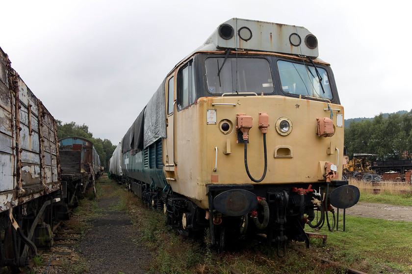 50030, undergoing restoration, Rowsley yard 
 50030 'Repulse' is undergoing an overhaul by the Renown Repulse Restoration Group at Peak Rail's Rowsley facility. The group saved 'Repulse' and 'Renown' in 2002 following the folding of Operation Collingwood when it looked like these two 50s would be cut-up. Work on Repulse has progressed well with a new engine installed with a complete re-wire under way. 
 Keywords: 50030 Rowsley yard